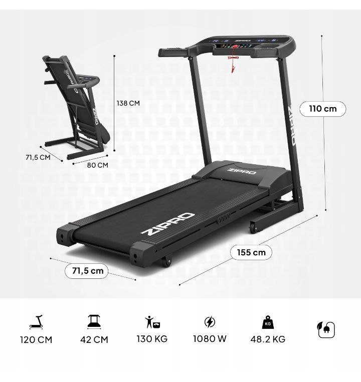 bieżnia treningowa elektryczna regulacja kąta nachylenia pulse zipro bieżnia treningowa elektryczna regulacja kąta nachylenia pulse zipro